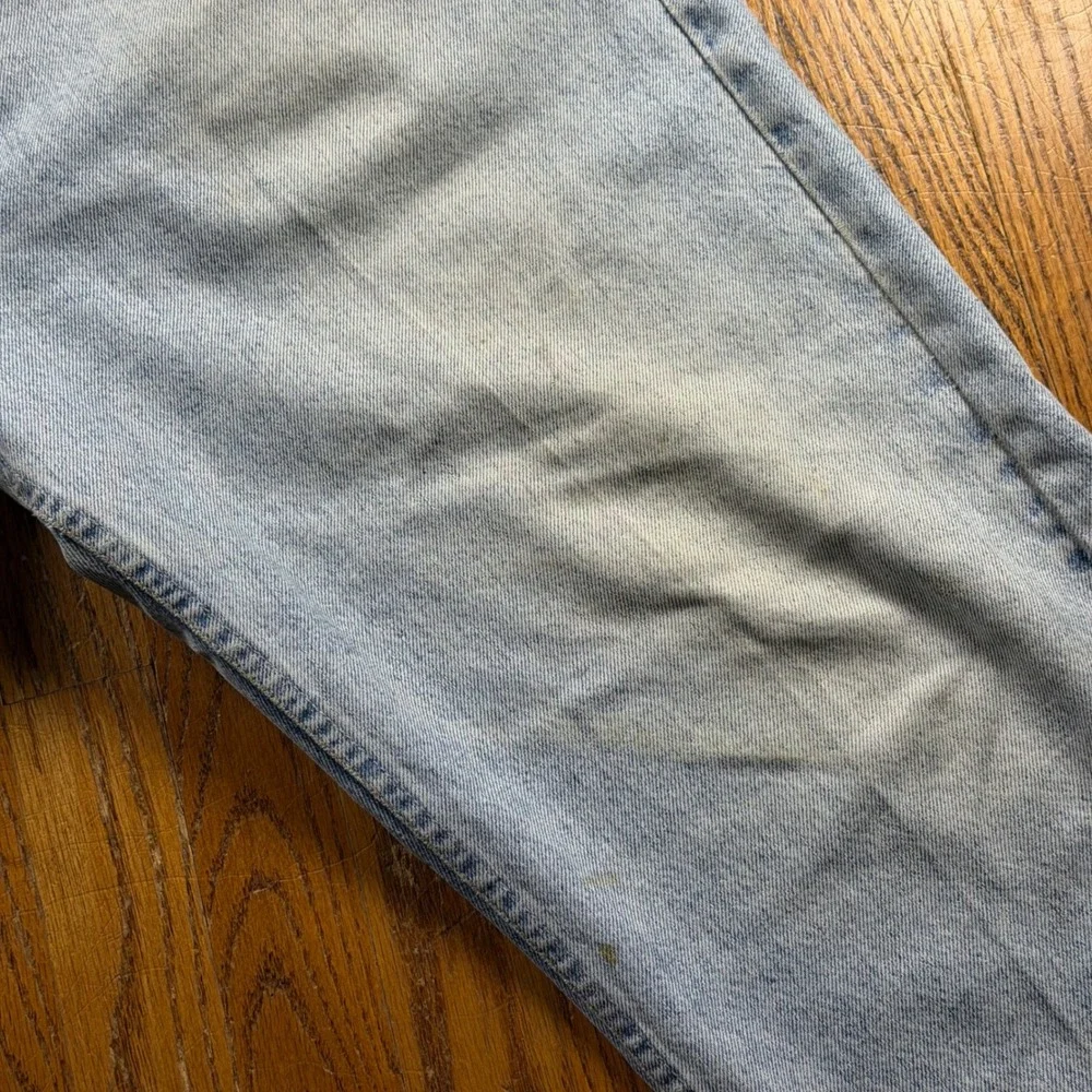 Banana Republic Denim Mens 38x32 Light Wash Straight Leg Jeans USA Made Vintage